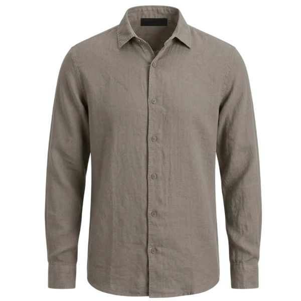Malelions Premium Linen Overhemd Beige