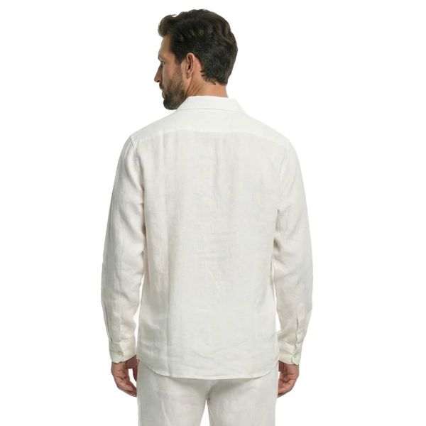 Malelions Premium Linen Overhemd Off White