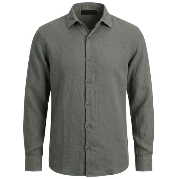 Malelions Premium Linen Overhemd Donker groen
