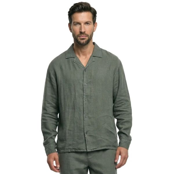 Malelions Premium Linen Overhemd Donker Groen