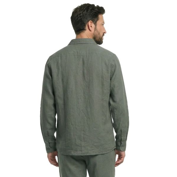 Malelions Premium Linen Overhemd Donker Groen