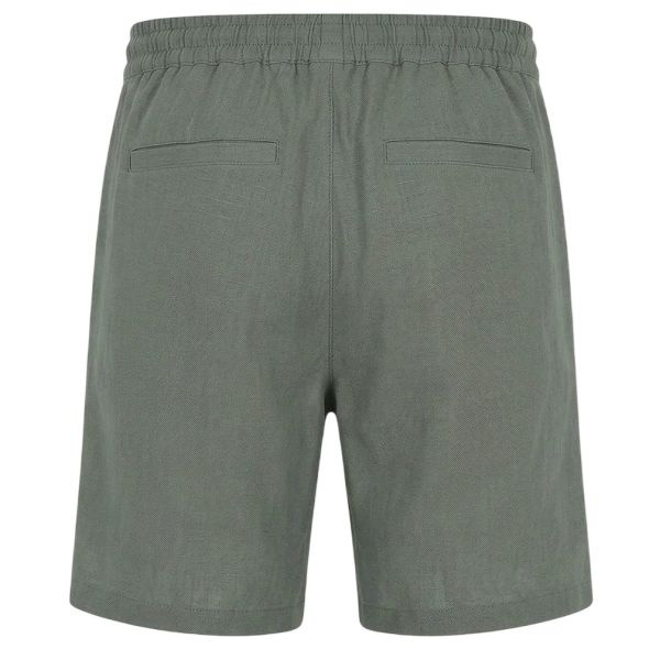 Malelions Premium Linen Korte Broek Donker Groen