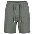 Malelions Premium Linen Korte Broek Donker groen