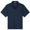 Malelions Ribbed Camp Collar Overhemd Navy