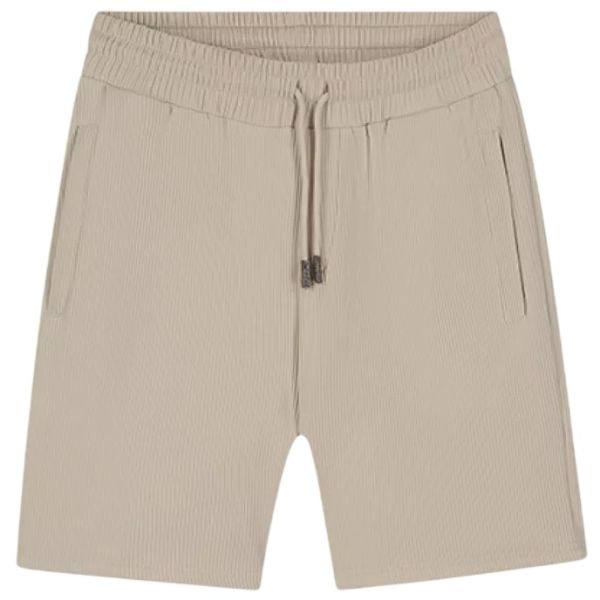 Malelions Ribbed Korte Broek Beige