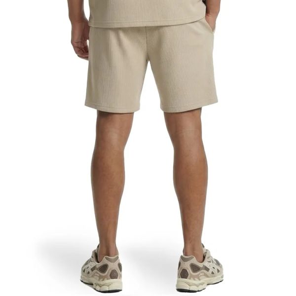 Malelions Ribbed Korte Broek Beige