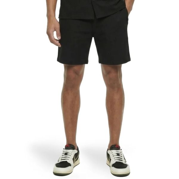 Malelions Ribbed Korte Broek Zwart