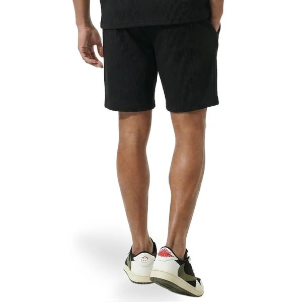 Malelions Ribbed Korte Broek Zwart