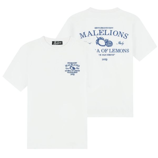 Malelions Riviera T-shirt Wit