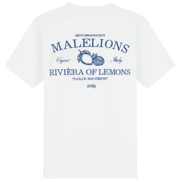 Malelions Riviera T-shirt Wit