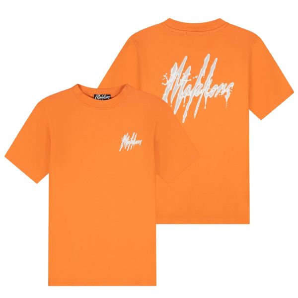 Malelions Signature Drip T-shirt Oranje