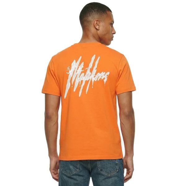Malelions Signature Drip T-shirt Oranje