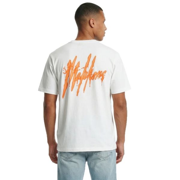 Malelions Signature Drip T-shirt Wit