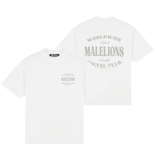 Malelions Social Club T-shirt Wit