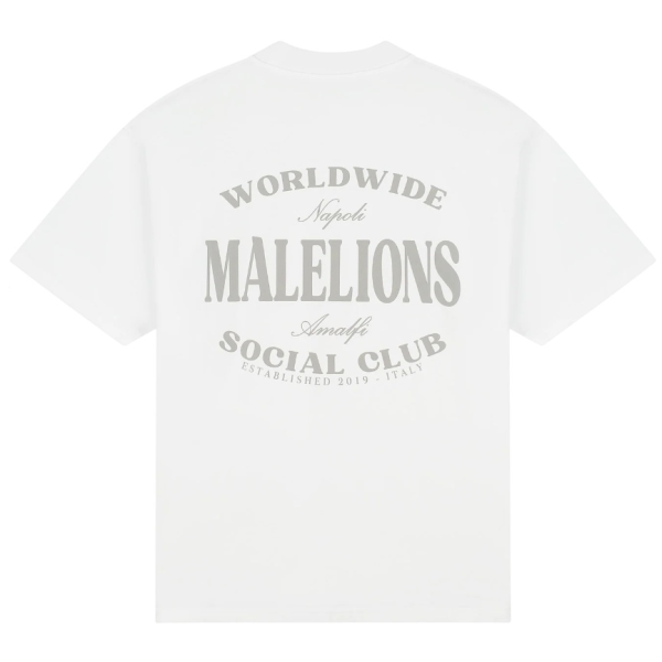 Malelions Social Club T-shirt Wit