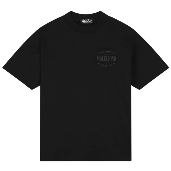 Malelions Social Club T-shirt Zwart