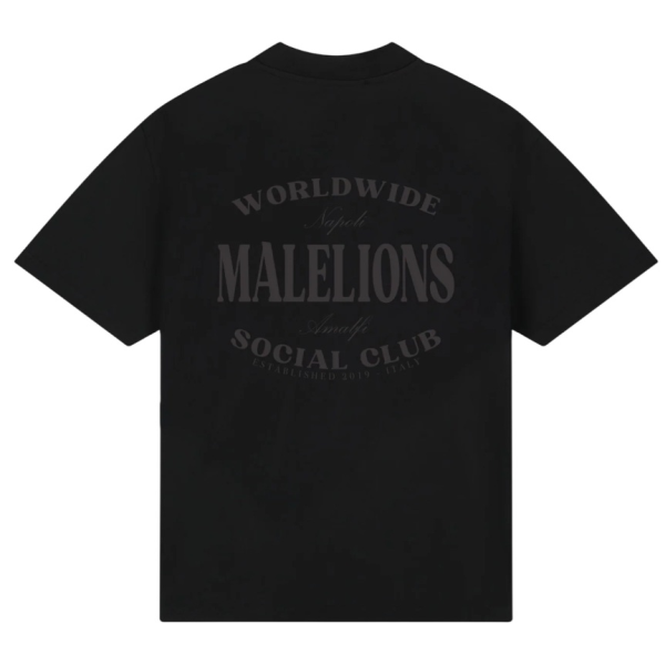 Malelions Social Club T-shirt Zwart