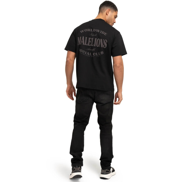 Malelions Social Club T-shirt Zwart