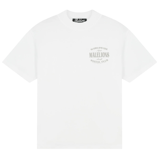 Malelions Social Club T-shirt Wit