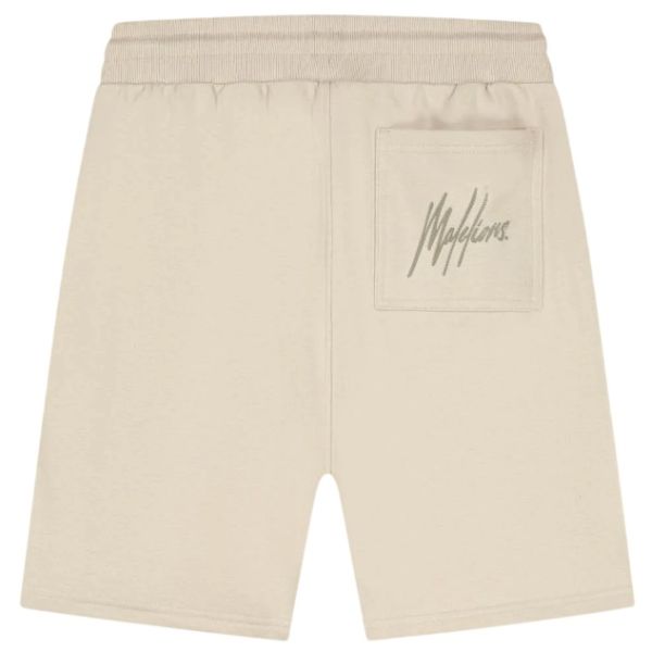 Malelions Striped Signature Korte Broek Beige