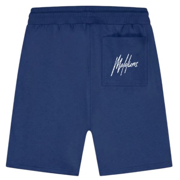 Malelions Striped Signature Korte Broek Blauw