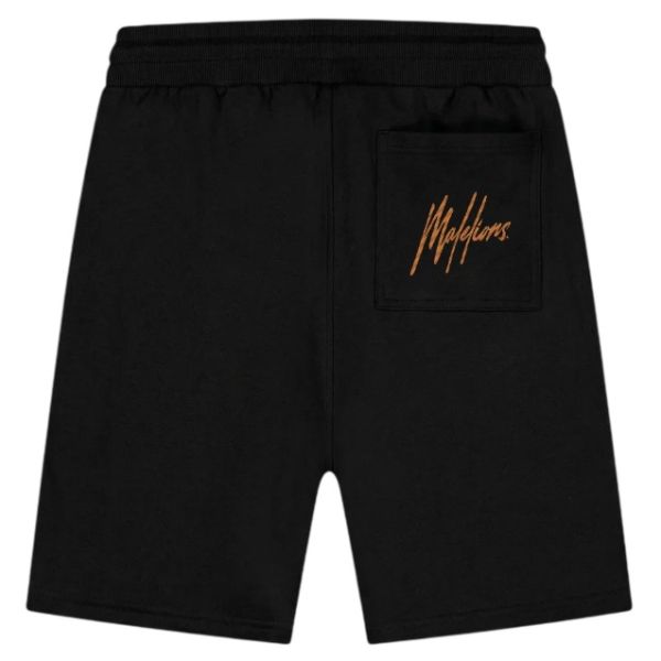 Malelions Striped Signature Korte Broek Zwart
