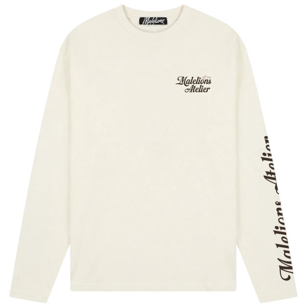 Malelions University Longsleeve T-shirt Off White
