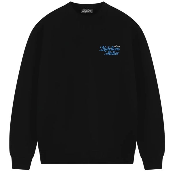 Malelions University Sweater Zwart