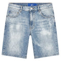 Malelions Washed Denim Korte Broek Licht blauw
