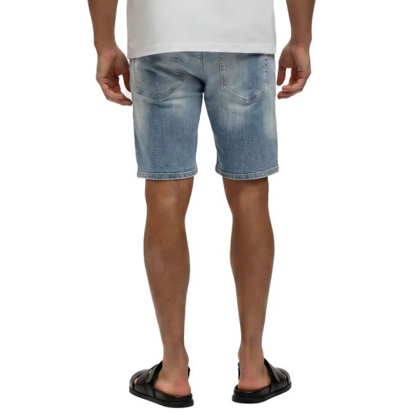 Malelions Washed Denim Korte Broek Licht blauw