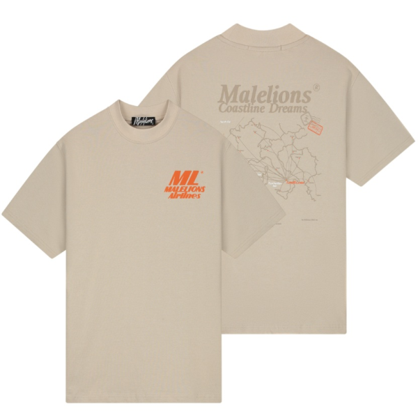 Malelions Coastline T-shirt Beige