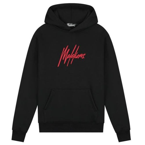 Malelions_Men_Essentials_Hoodie_Black_Red_Front