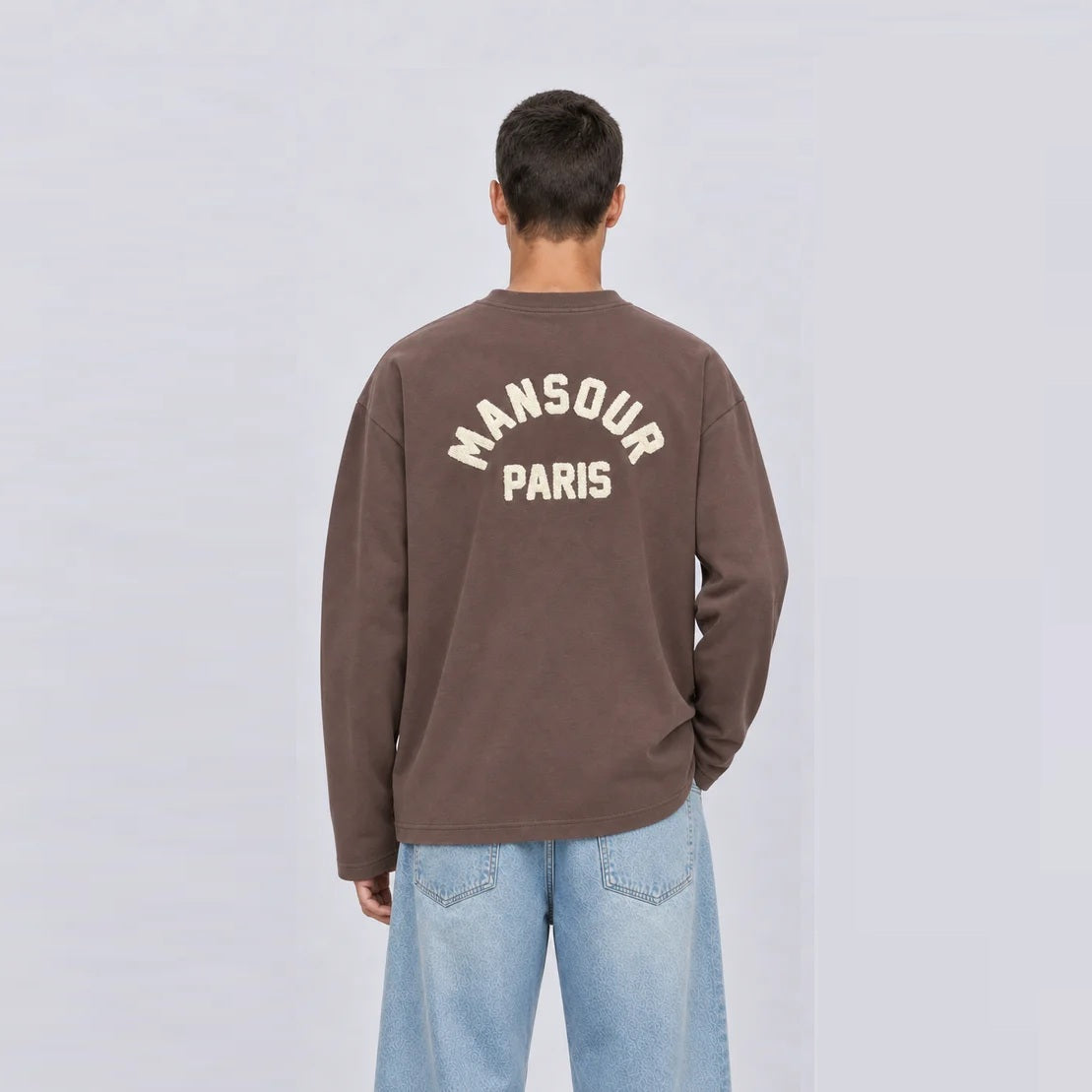 Mansour Paris College Longsleeve T-shirt Bruin