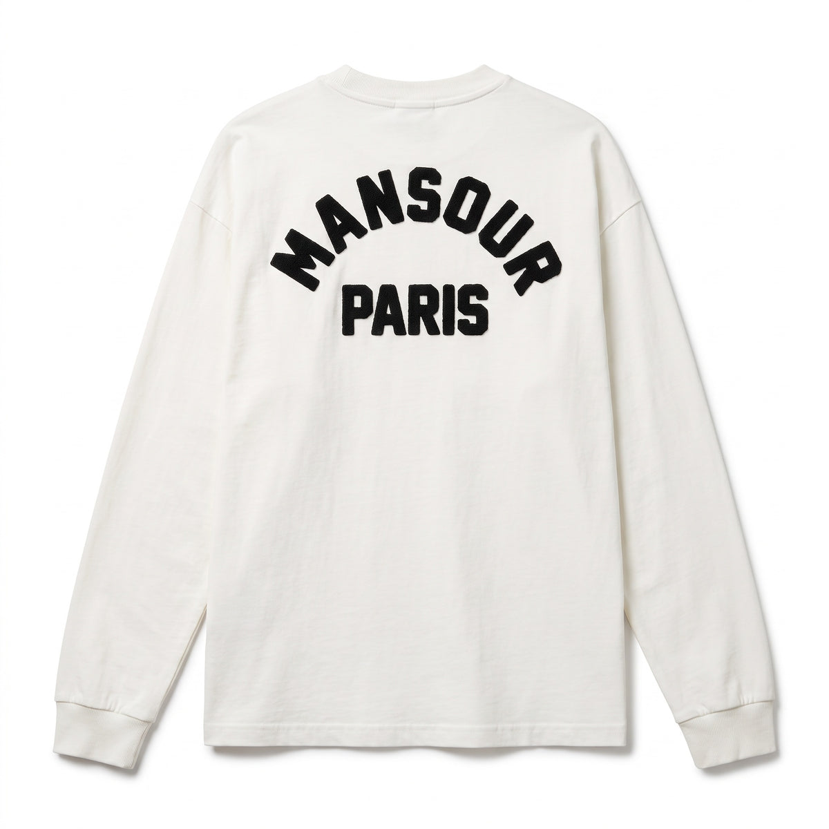 Mansour Paris College Longsleeve T-shirt Wit