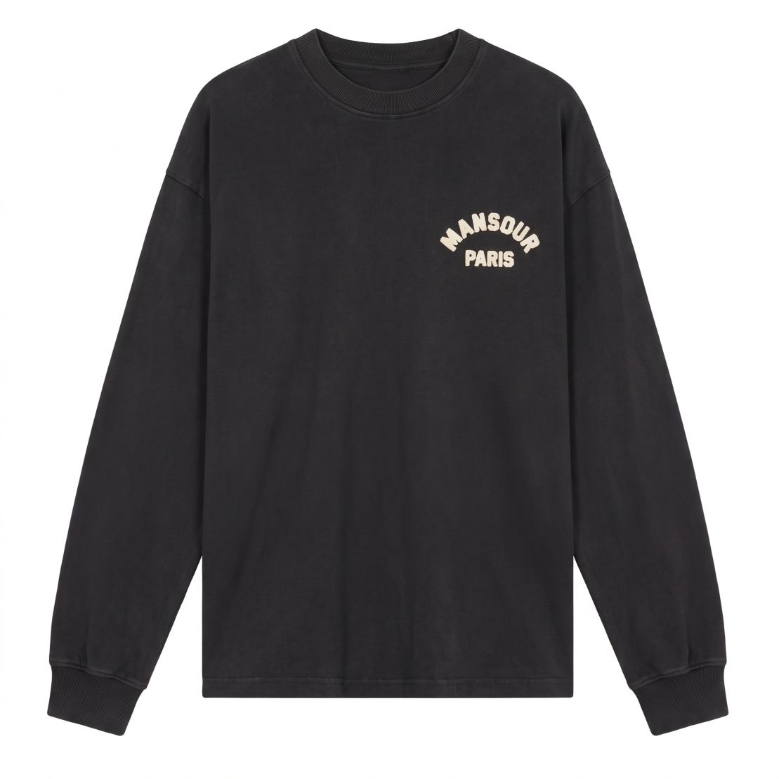 Mansour Paris College Longsleeve T-shirt Zwart