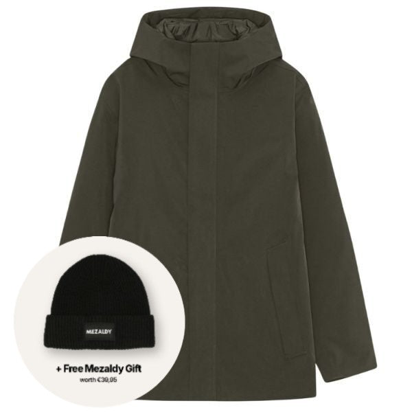 NN.07 Blake Hooded Jas Donker Groen