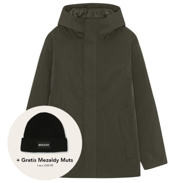 NN.07 Blake Hooded Jas Donker Groen