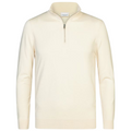 Profuomo Luxury Half Zip Sweater Off White