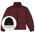 Olaf Matte Puffer Bordeaux