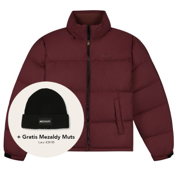 Olaf Matte Puffer Bordeaux