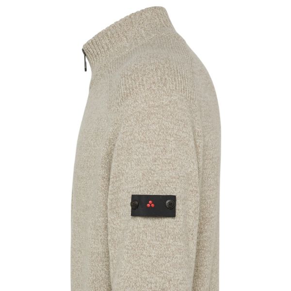Peuterey Braille Zipped Sweater Beige