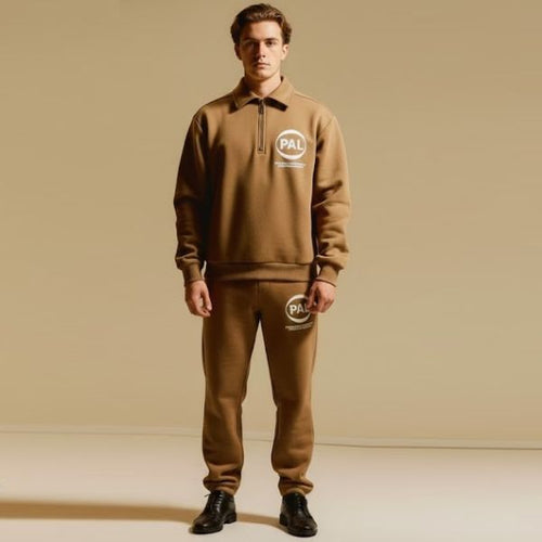 Pre Game 26 Half Zip Sweater Beige