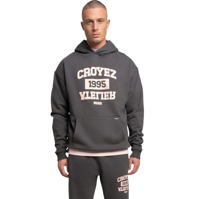 Croyez Heavyweight College Hoodie Antraciet