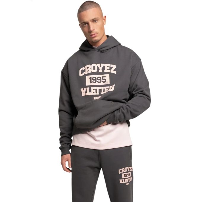 Croyez Heavyweight College Hoodie Antraciet