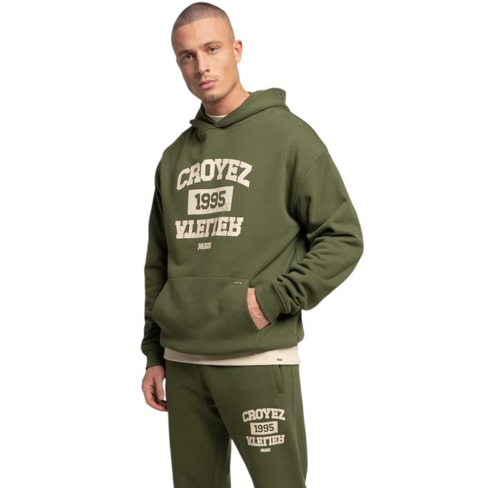 Croyez Heavyweight College Hoodie Donker groen