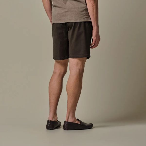 Profuomo Garment Dye Korte Broek Donker Bruin