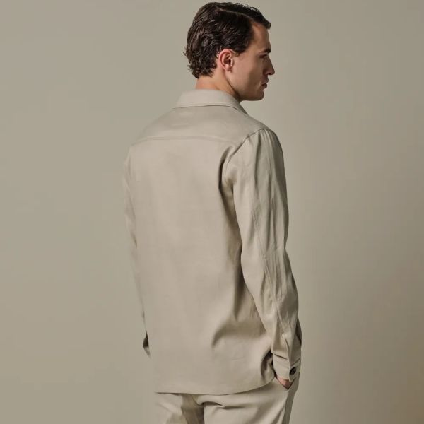 Profuomo Linen Cotton Overshirt Beige