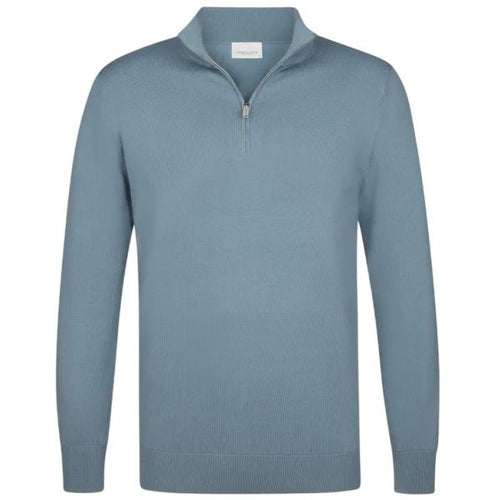 Profuomo Luxury Half Zip Sweater Blauw