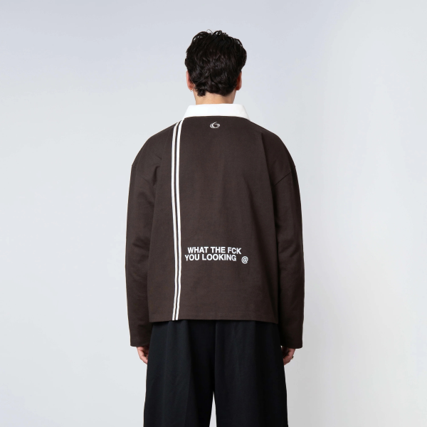 Quotrell Jameson Longsleeve Polo Bruin