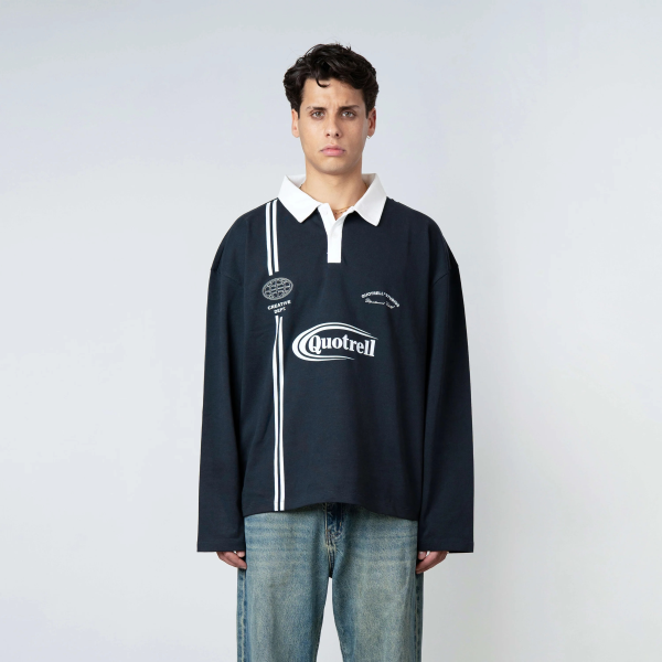 Quotrell Jameson Longsleeve Polo Navy